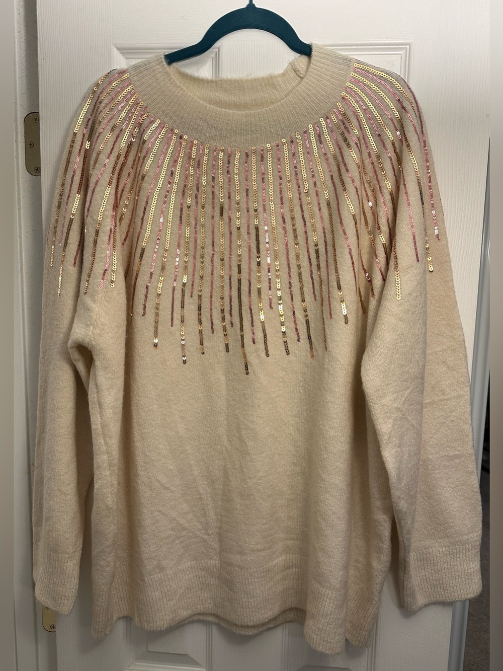 🤍🔥Boutique 143 Story by Line Up Sequined Sweater 2X